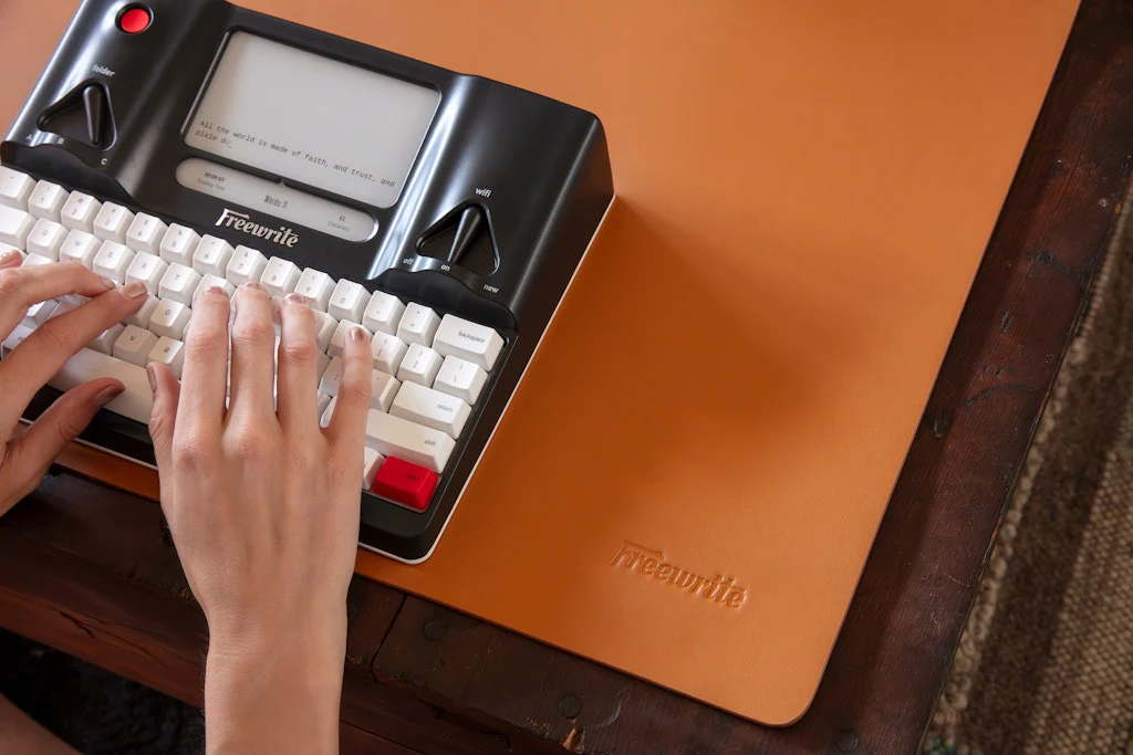 Freewrite Embossed Brown Deskmat - Image 4