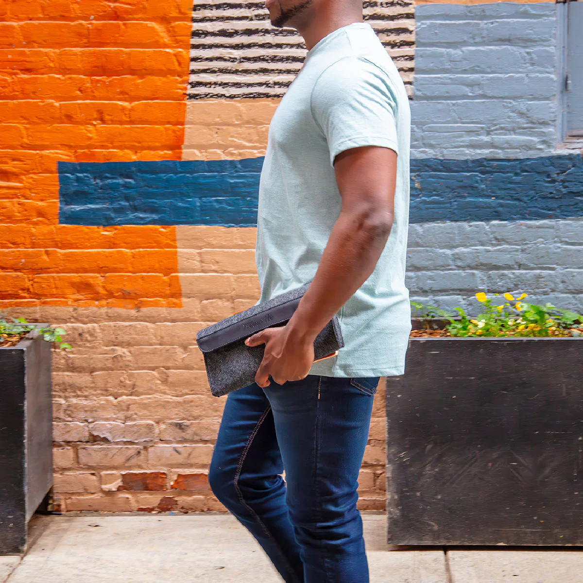 Traveler Felt and Leather Sleeve - Image 4